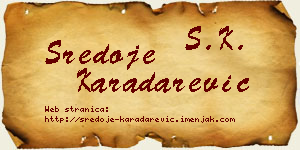 Sredoje Karadarević vizit kartica